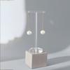 Earrings Display Stand Transparent T-shaped Hexagon/Rectangle/Round Base Detachable Non-slip Photo Props Acrylic Heavy Duty Drop Earrings Jewelry