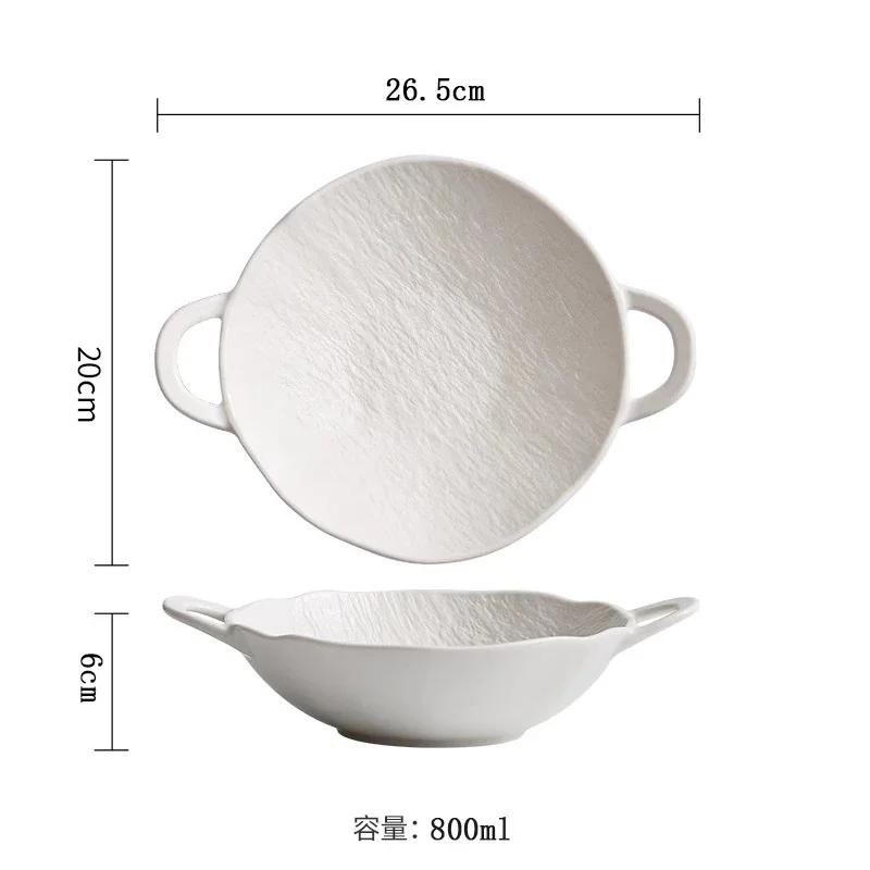 Керамическая миска с каменным узором для супа, фруктовая салатница, миска для пасты, десертные миски, специальная посуда для молекулярной еды