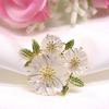 Natural Seashell Flower Brooch Cherry Blossom Corsage for School Entrance White Gifts for Gift Case Included Ceremonies, Graduations, Weddings,