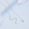 Silver Butterfly Necklace with Crystals, Adjustable Length