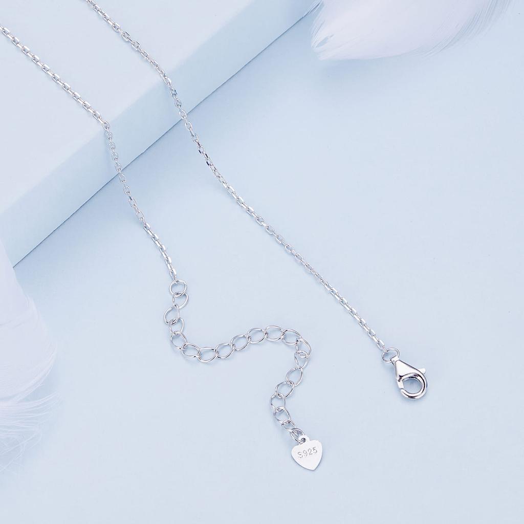 Silver Butterfly Necklace with Crystals, Adjustable Length