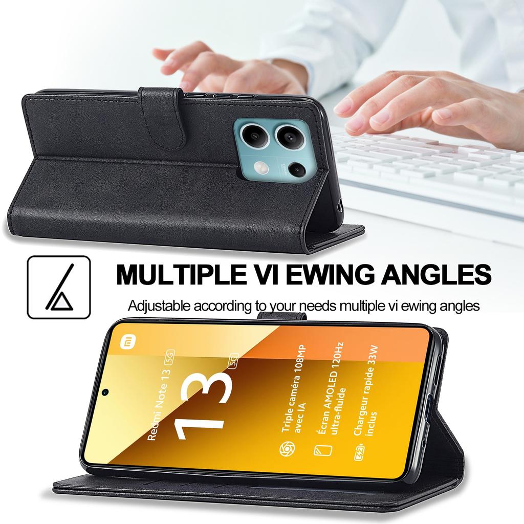 LC.IMEEKE For Xiaomi Redmi Note 13 5G Case Flip Leather Wallet Stand Phone Cover