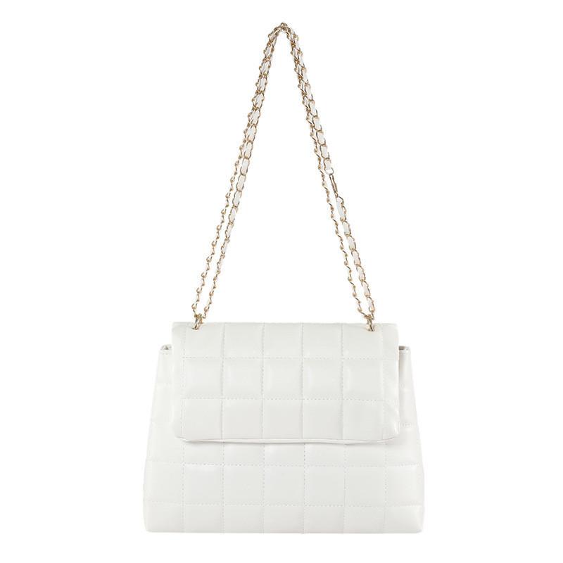 Elegant Pu Quilted Crossbody Bag For Women Stylish Chain Shoulder Bag Trendy