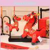 Dragon Red Cute Horse Plush Toy With Embroidery Design For Decoration Room