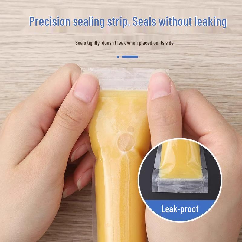 Disposable DIY Popsicle Bags - Self-Sealing, Food-Grade for Homemade Slushies