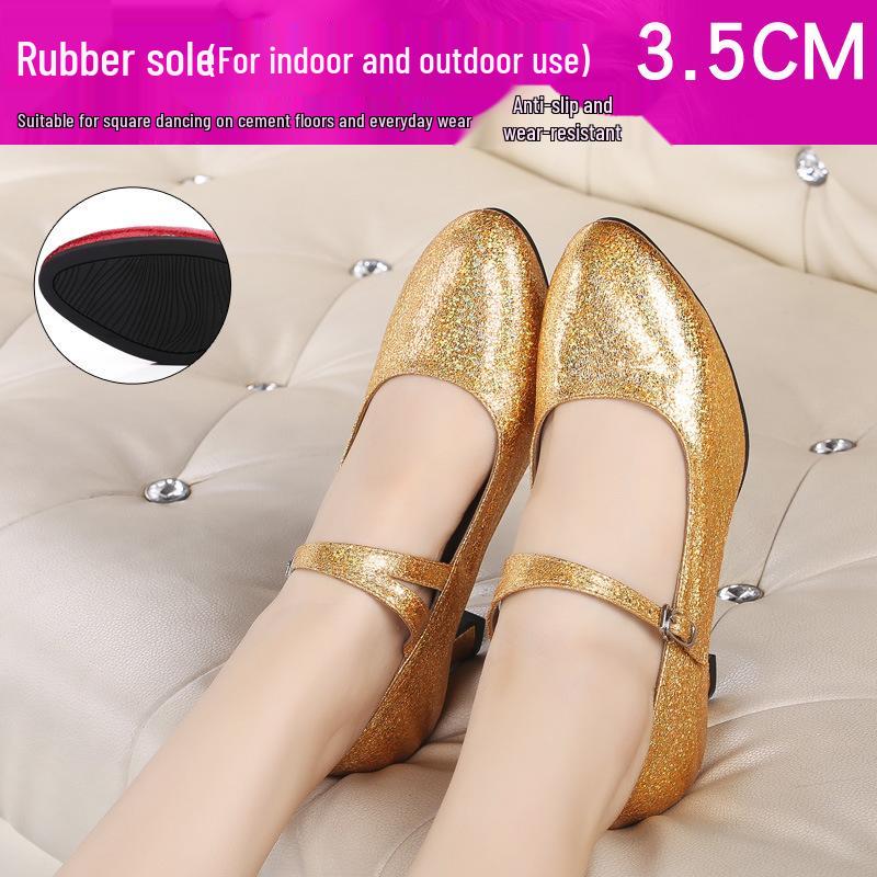 

Women s Latin Dance Shoes - High Heel, Soft Sole, Year-Round Footwear for Square Dancing 38