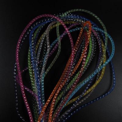 10 sztuk X 2 m 4 mm Mix kolorów wiązanie muchowe Flash Mesh Tube EZ przynęta na węgorza ryby wędkarstwo materiał muchowy
