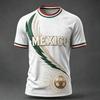 Men's Casual Round Neck Short Sleeve T-Shirt Lightweight Breathable Soccer Print with Mexico Graphic