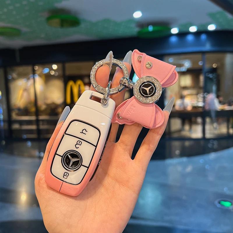 Car Key Case Cover Shell Fob for Mercedes Benz Cla250 Mercedes Benz GLS53 2019 GLS450 Maybach GLS600 2021 AMG C63S GLE 450 2020 gfu1