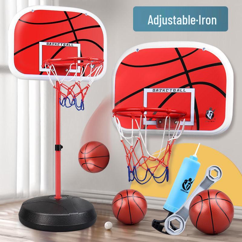 Adjustable Indoor Basketball Hoop with 6 Balls for Kids Ages 3-9