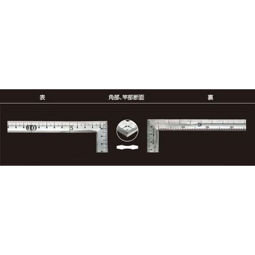 Shinwa Sokutei Curved Ruler, Square Thickness, Stainless Steel, Square Back, JIS Standard, 50cm, 11002