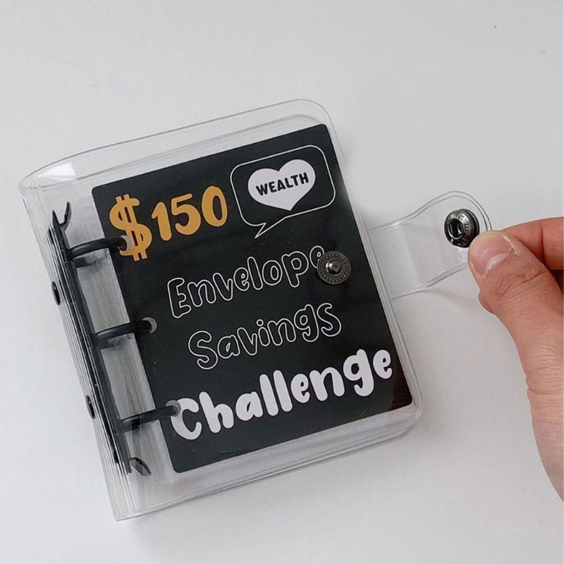 25 Pockets Money Holder Paper Money Collection Book Currency Holder Album 3 Rings PVC Binder Budget Money Saving Planner