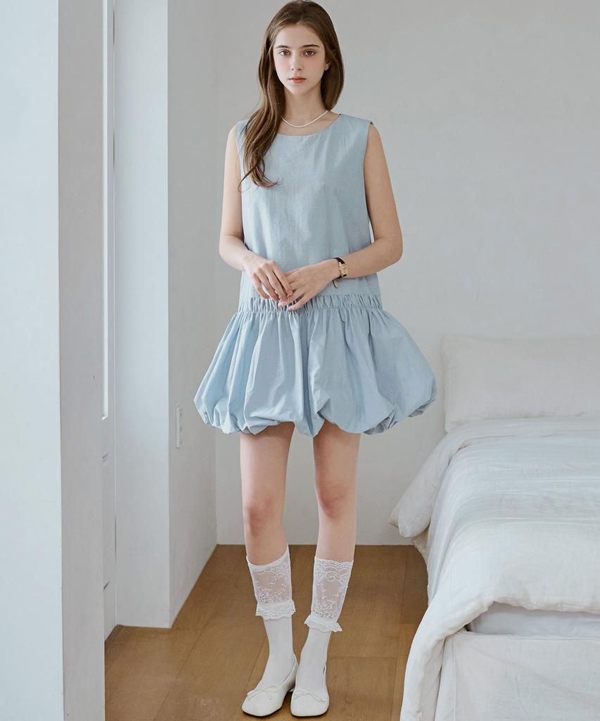 SLOWLOLLI Pumpkin Puff Mini Dress_4 Colors