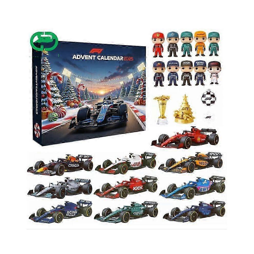 (1PCS)1-3X F1 Racing Advent Countdown Holiday