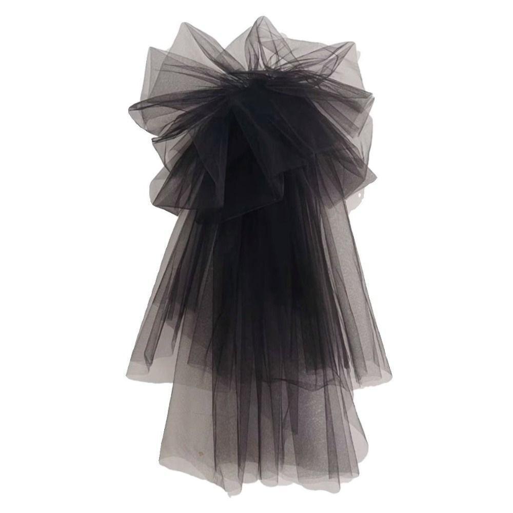

Black Wedding Veil Gauze Bridal Veil Individual Bridal Tulle Head Covering Wedding