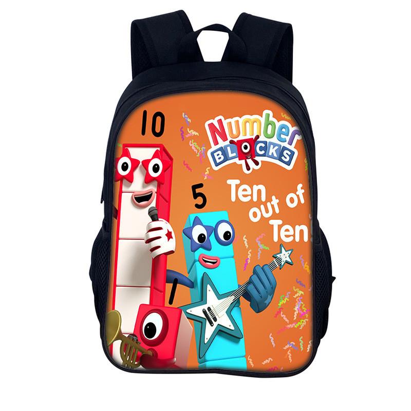 Numberblocks Digitální Číselné Bloky Batoh Pro Děti Školní Úložný Prostor A Vzdělávání