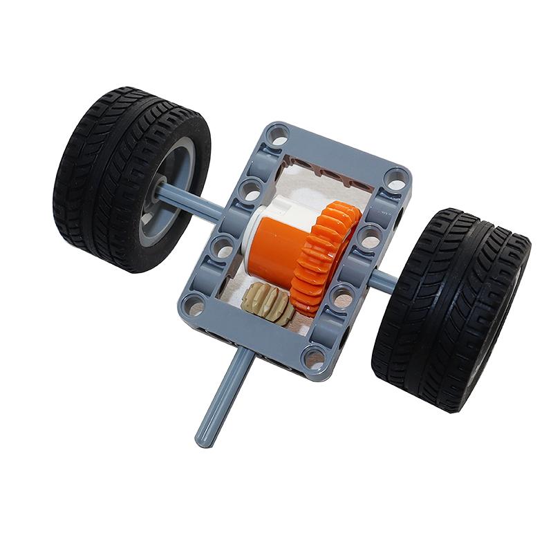 Building Blocks Drive Car Front Back Suspension Steering System Differential Gears Self-Locking Bricks MOC Technical Parts