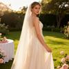 Bridal Veil Mesh Design Extra Long Wedding Veil Stunning Hairstyle Veil Scalp-friendly Soft Drooping Bridal Veil