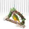 Vogelschaukel Holz Papageien Kauspielzeug Beißspielzeug Kletterspielzeug Hängendes Spielzeug Haustierkäfig Zubehör