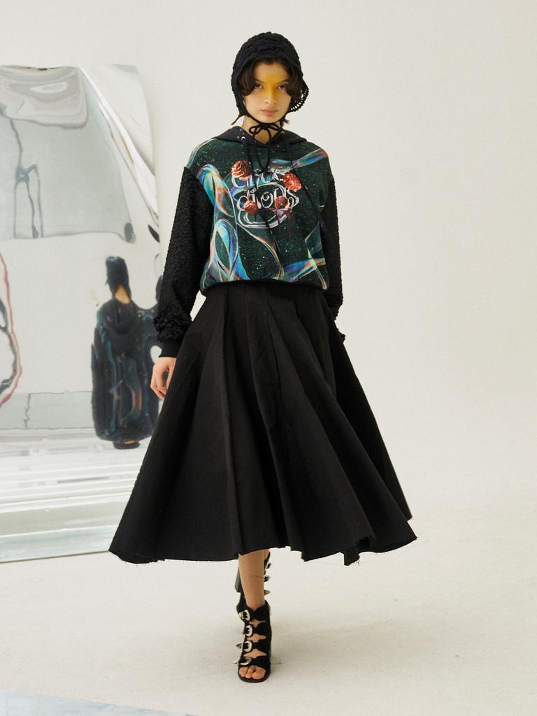 Greedius Full Gathered Maxi Skirt