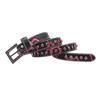 High-end Women's Patterned 2.3 Leather Belt with Pin Buckle and Rhinestones – European & American Punk Style.