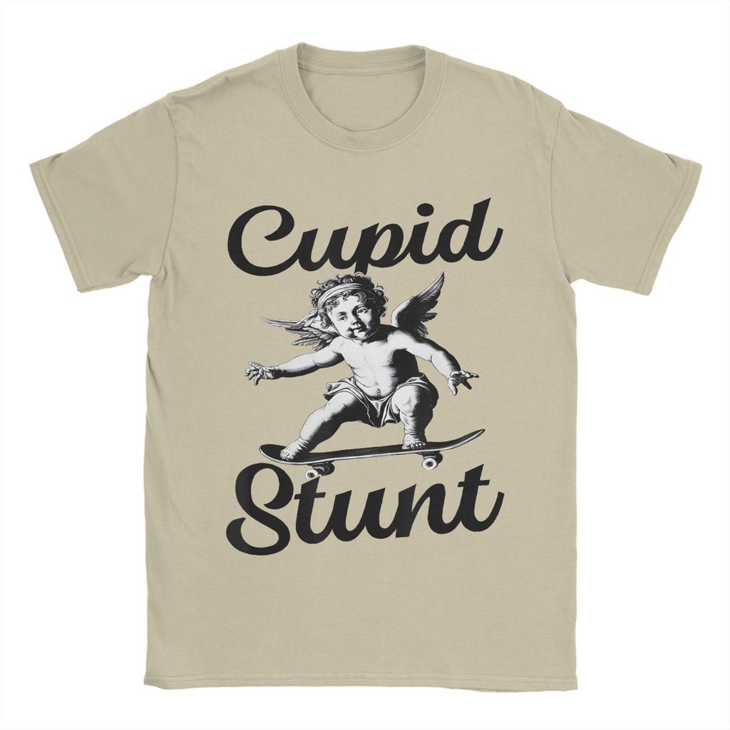 Mens TShirt Cupid Stunt Funny Sarcastic  Leisure Cotton Tees Short Sleeve  T Shirts O Neck Clothes Adult