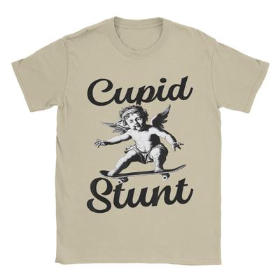 Mens Cupid Stunt Funny Sarcastic  T Shirts  100 Cotton Clothing Funny Short Sleeve Crew Neck Tees Big Size TShirts