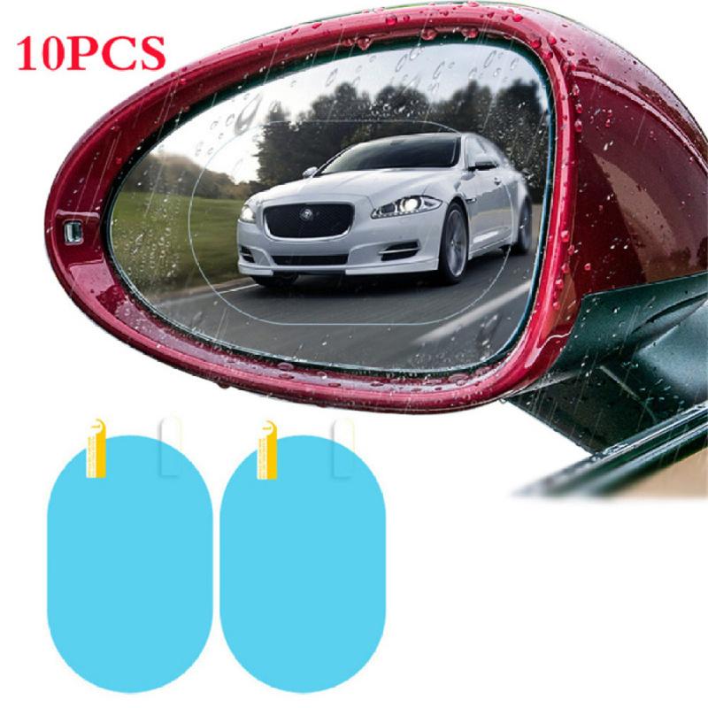 10Pc Car Anti Water Mist Film Anti Fog Rainproof Rearview Mirror Protective Film
