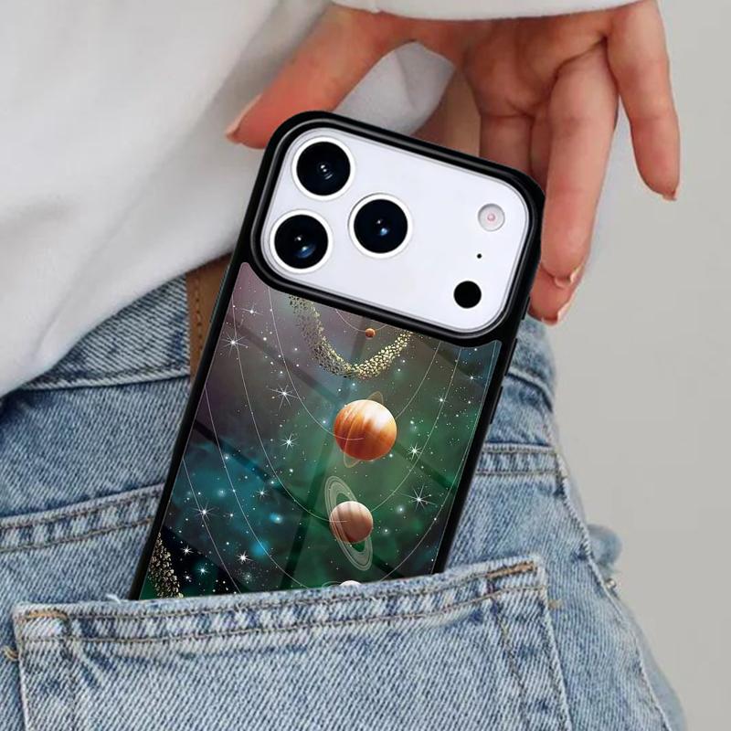 Space Planets Solar System soft Phone Case for iPhone 17ProMax 12 13 14 15 16e 17 Pro Max Plus Air Cover