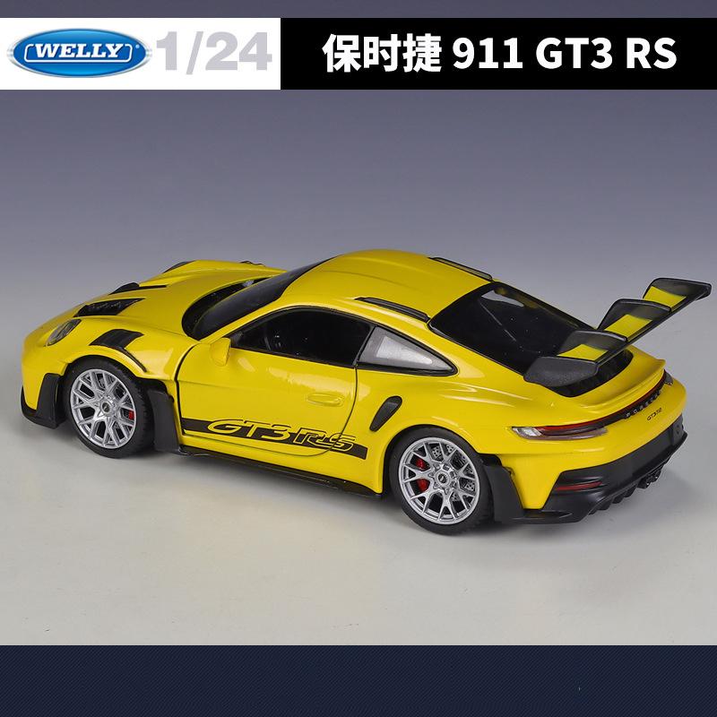 WELLY 1:24 Porsche 911 GT3 RS 992 Alloy Car Diecasts & Toy Vehicles Car Model Miniature Scale Model Car Toy For Children