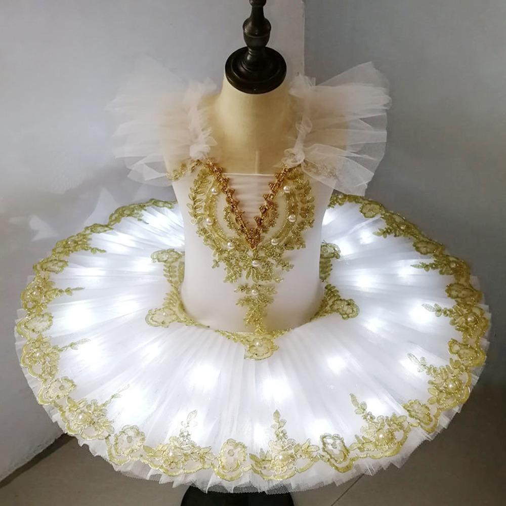 Led Light Ballet Tutu Sequin Performance Clothes Fashion Kids Ballet Dress Dance