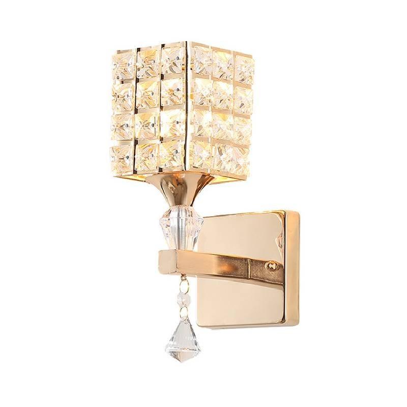 Modern Minimalist Crystal Wall Lamp For Living Room Bedroom Decor Led Wall Light