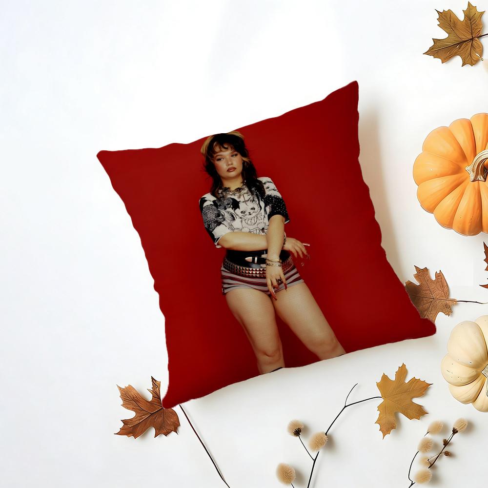 Fashion New Pop Singer LLola Young Cushion Cover Washable Linen Pillowcase Soft for Daily Sofa Bed Home Room Decor
