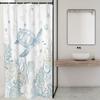 1 Summer Turtle Shower Curtain - Coastal Theme Undersea World Bathroom Decor, Polyester, with Turtle and Coral Pattern