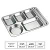 Jinglingxin 304 Stainless Steel Divided Lunch Tray
