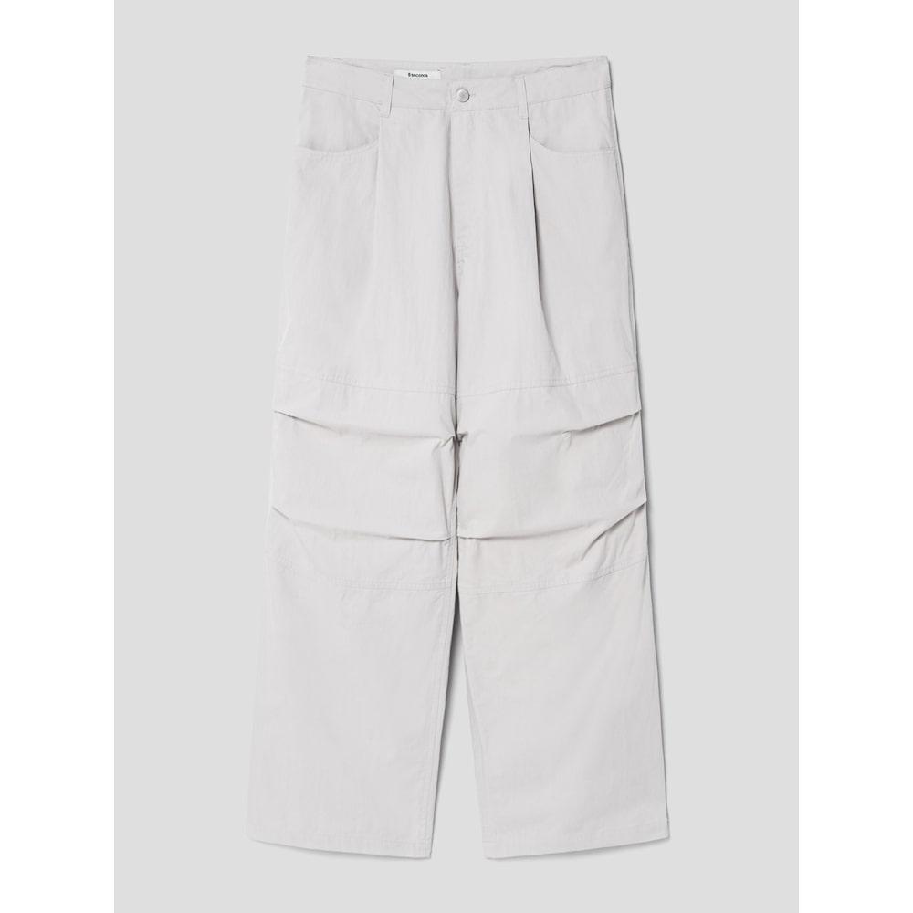 8SECONDS Wide Fit Parachute Pants Light Gray
