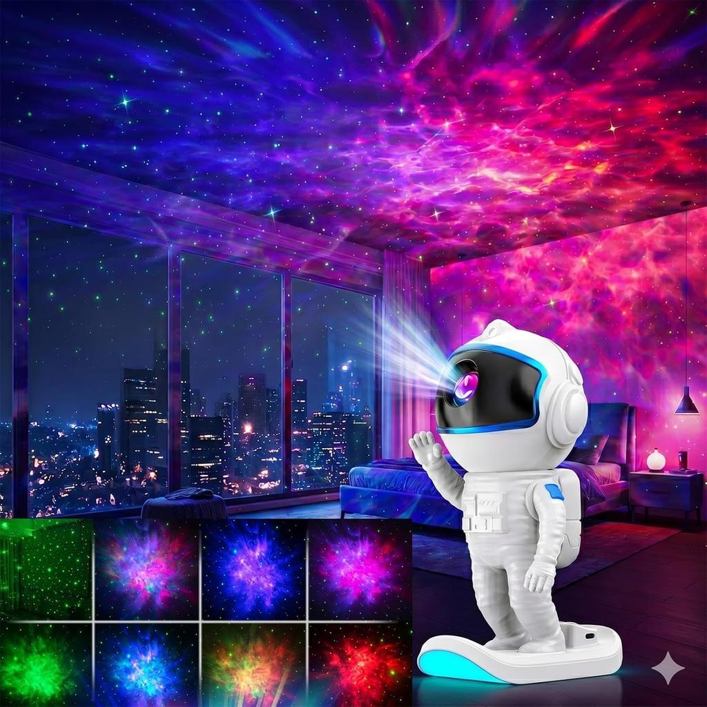 Astronaut Galaxy Projector, Star Night Light for Kids Bedroom