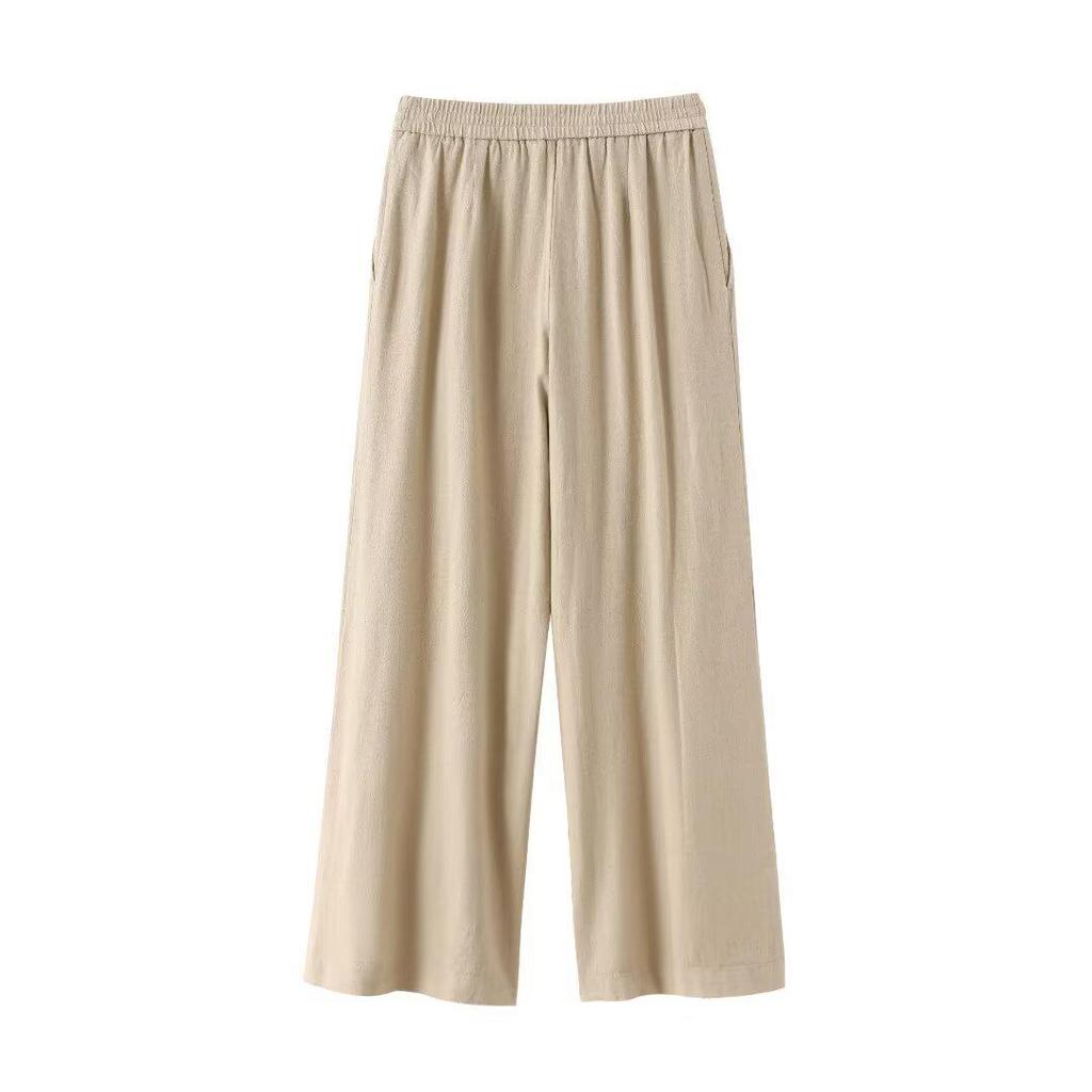 Spring Women's Casual Set: European & American Style Loose Shirt with Wide-Leg Pants