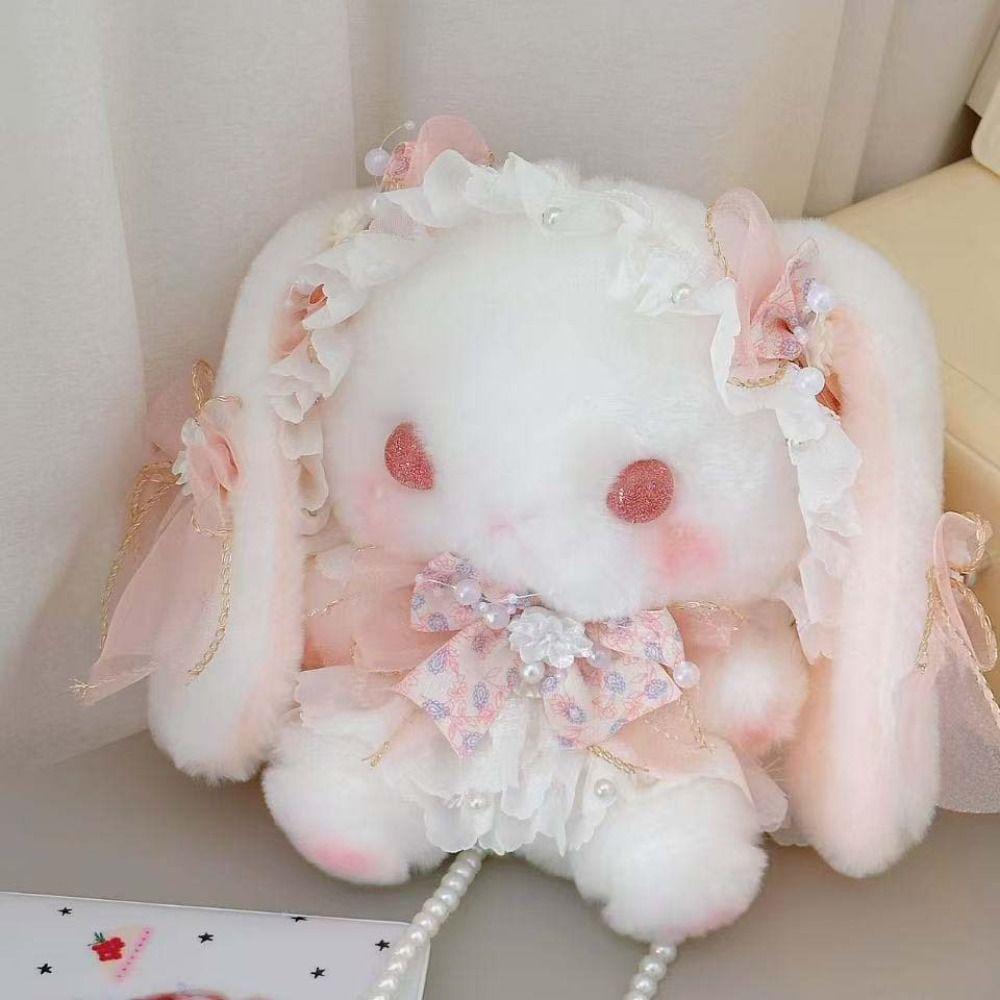 Kawaii Bunny Bag Princess Lolita Crossbody Bags Long-eared Rabbit Sweet Purse