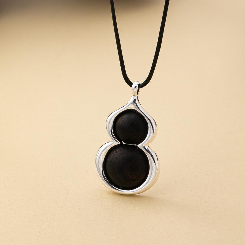 Retro Black Gourd Pendant Necklace Women's New Long Versatile Fashion High Sense Light Luxury Niche Sweater Chain