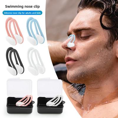 Swimming Nose Clips, Parallel Strips Clip The Nose To Prevent Falls, Swimming Training, Water Barriers and Anti-choking Nose Plugs