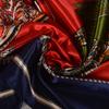Winter Blue Red Silk Scarf Hijab Ladies Fashion Accessories Satin Square Scarves Foulard Spring Fall Head Scarves Shawls 90*90cm