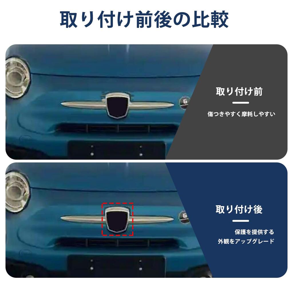 Hcilloend Emblem Rings for New Abarth 595 and 695 Front and Rear Logo Easy Exterior Custom Car Supplies Fiber (2017-2025), Emblems, Rings, ABS,