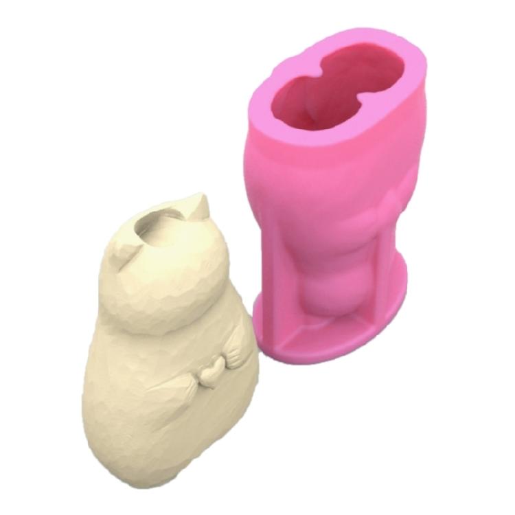 Animal Vase Silicones Molds Clay Mould Cats Succulents Flower Pots Resins Molds