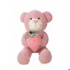 Ours en peluche - Fraise - 90 cm - Doux - Développe les compétences sensorielles
