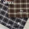 Spring/Summer Plaid Women's Skirt Pants & Shirt - Trendy Woven Fabric for Children's Wear