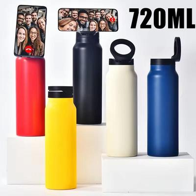 2024 720ml Unikalny Magnetyczny Bidon 304 Stal Nierdzewna Izolowany Bidon Magsafe z Magnetycznym Uchwytem na Telefon Komórkowy