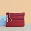 Change bag, women's bag, small card bag, fashionable multi-zipper key bag, mini coin bag, portable macaron color, simple.