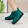 New Waterproof Shoes Female Student Rain Shoes Low-top Short Tube Fashion Plastic Shoes Non-slip Warm Velvet Cotton Cover Shoes