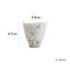 Porcelain Hand-painted Orchid Gaiwan Cover Bowl White and Blue Ceramic Tea Making Bowl Chinese Style Simple Tea Cup